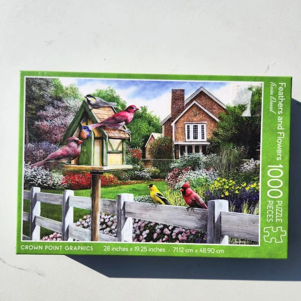 Feathers and Flowers 1000 Piece Jigsaw Puzzle Kevin Daniel Wild Birds Puzzle wit